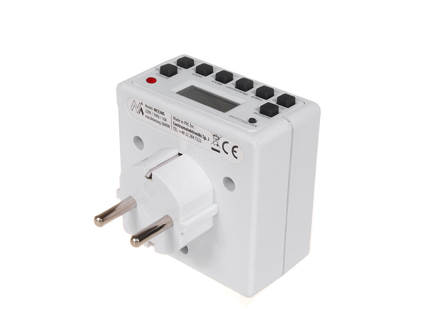 Timer Digitale Programmabile Schuko 3600W 10 Programmi Risparmio