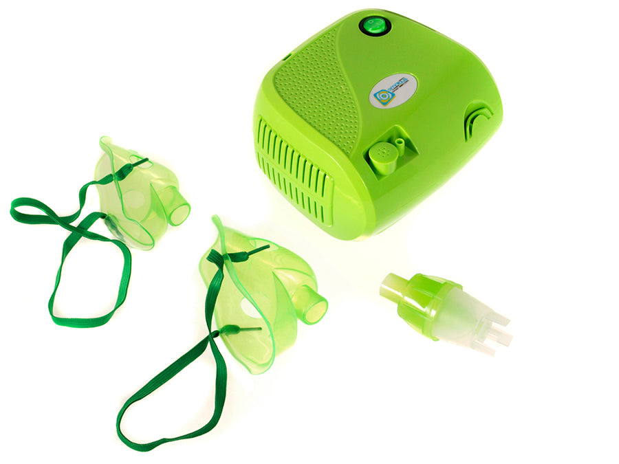 Inalatore BR-CN116B Omnibus verde - kit, 2 maschere, borsa