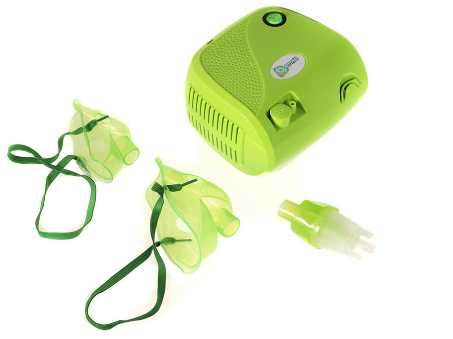 Inalatore BR-CN116B Omnibus verde - kit, 2 maschere, borsa