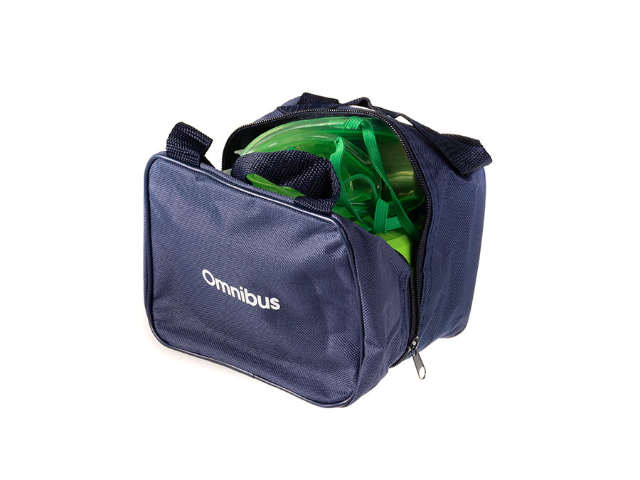 Inalatore BR-CN116B Omnibus verde - kit, 2 maschere, borsa