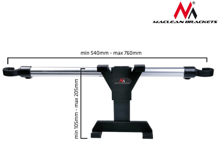 Supporto Staffa Auto per Tablet iPad Galaxy Pad 10" Maclean MC-657