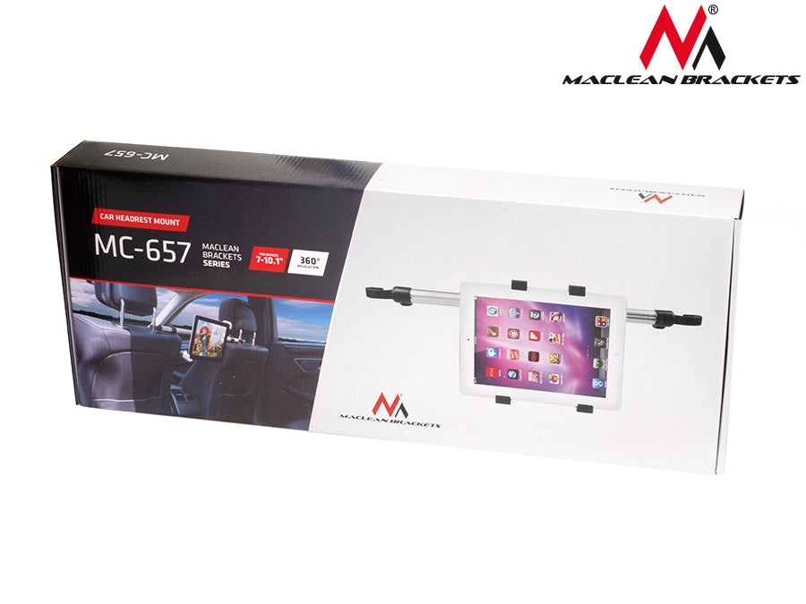 Supporto Staffa Auto per Tablet iPad Galaxy Pad 10" Maclean MC-657