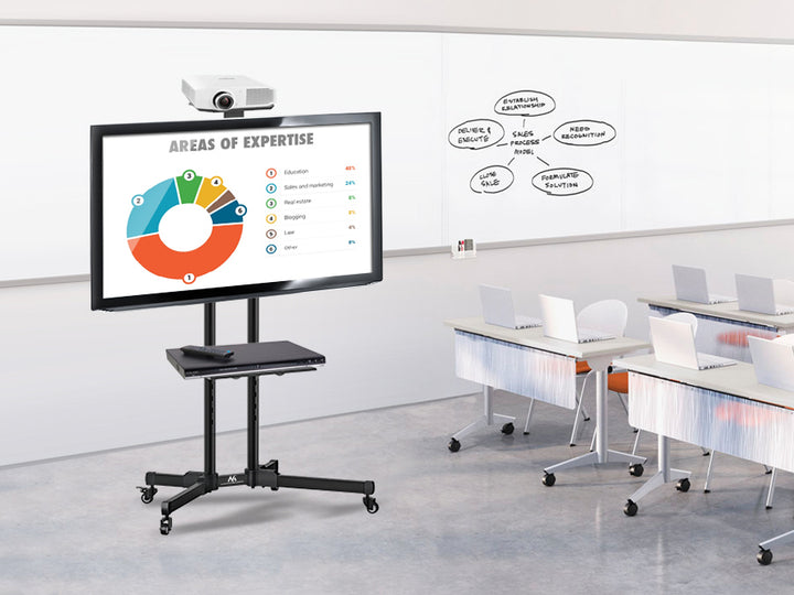 Sedia a rotelle per tavolo TV professionale max 55 kg VESA 600x400 Maclean MC-661