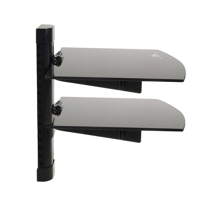 Supporto DVD da Parete Doppia Mensola in Vetro Scaffale da Muro Console PS3 PS4 Xbox