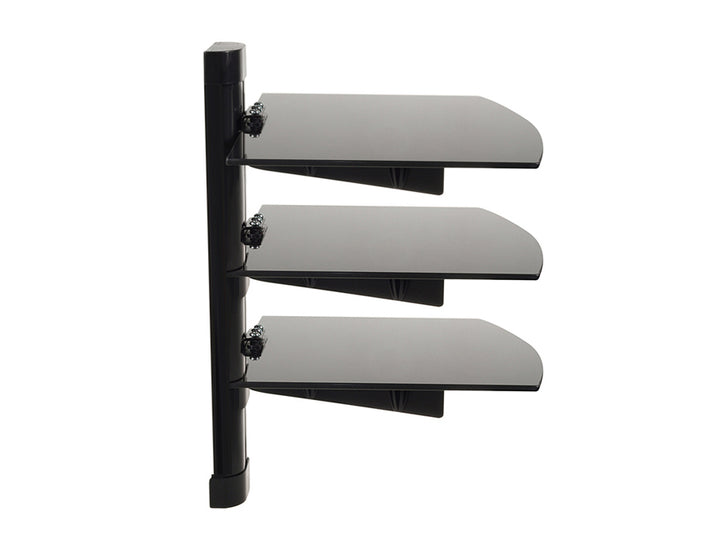 Supporto DVD da Parete Tripla Mensola in Vetro Scaffale da Muro Console PS3 PS4 Xbox