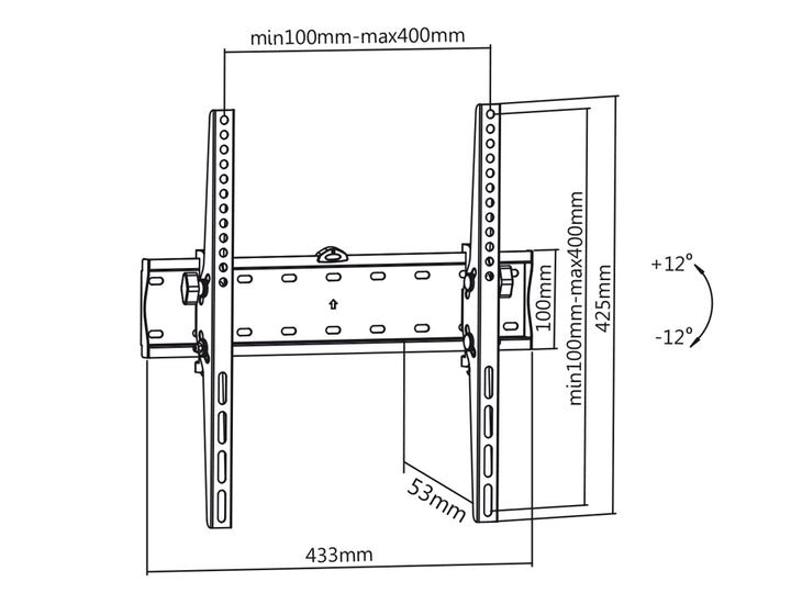 Supporto TV da Parete Schermo Piatto da 32" fino a 75" Maclean MC-665