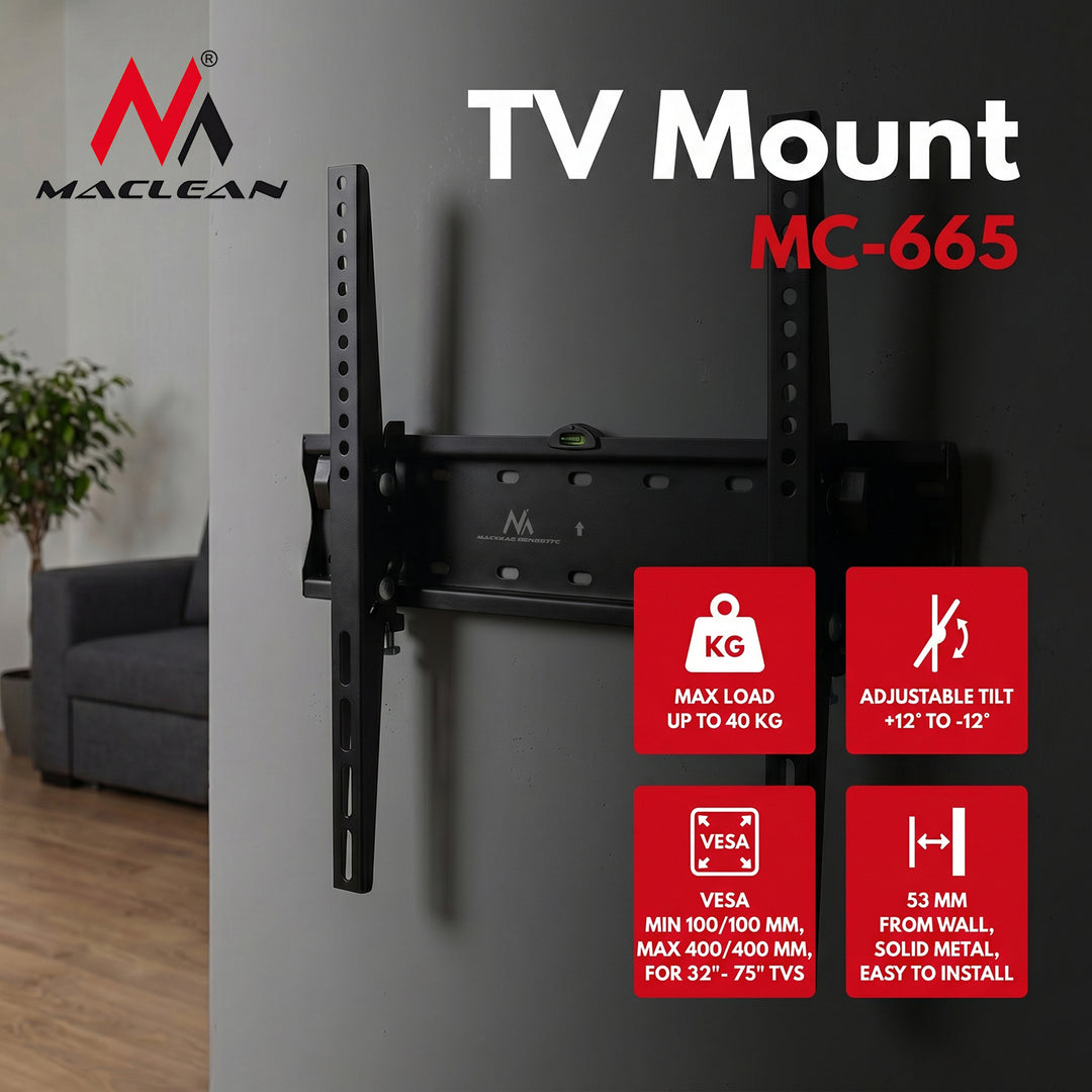 Supporto TV da Parete Schermo Piatto da 32" fino a 75" Maclean MC-665
