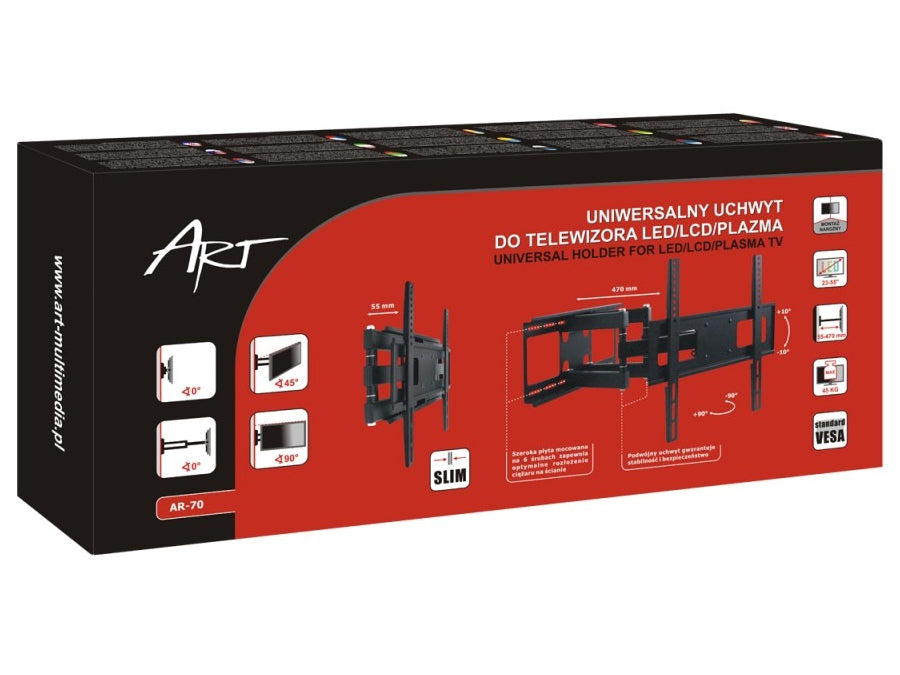 Supporto per TV LED/LCD/Plasma Art, su braccio, 23-55", 45 kg, AR-70
