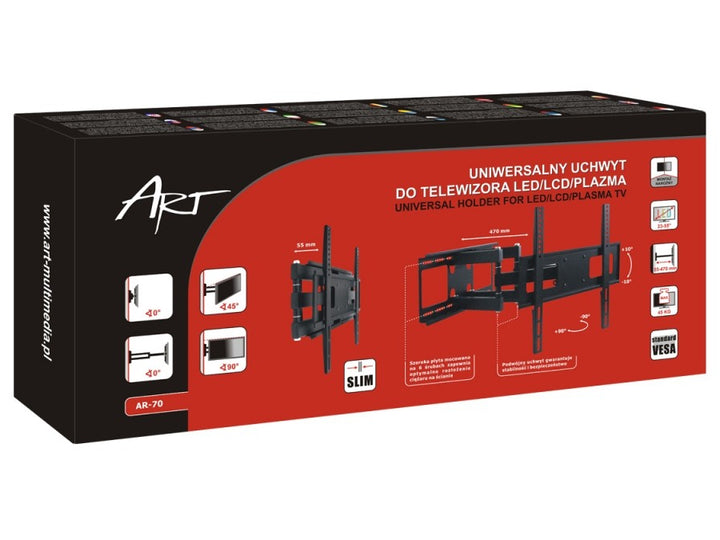 Supporto per TV LED/LCD/Plasma Art, su braccio, 23-55", 45 kg, AR-70