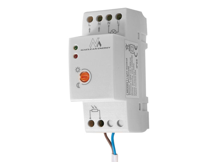 Interruttore Crepuscolare DIN 3000W Maclean MCE83 Risparmio Energia Elettrica