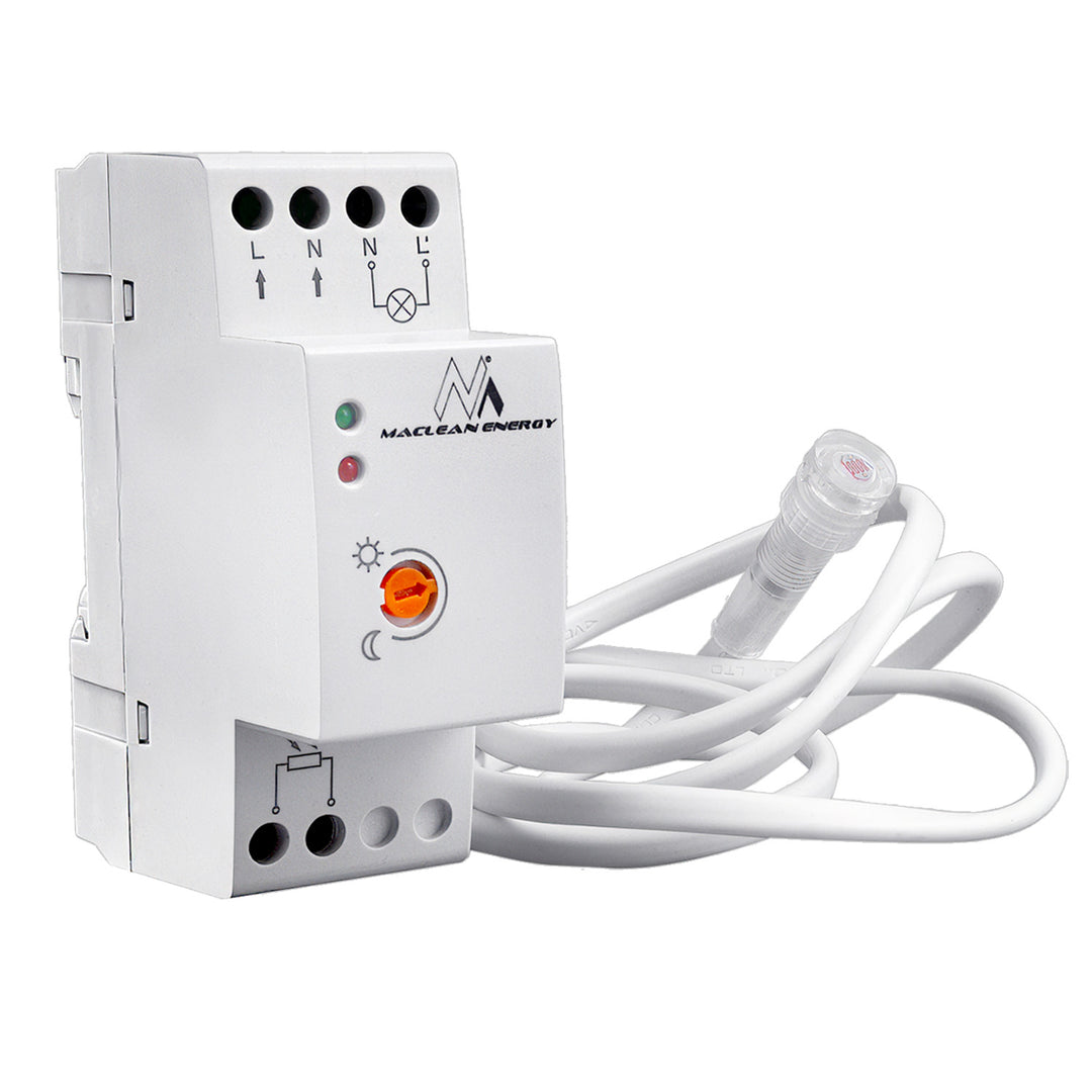 Interruttore Crepuscolare DIN 3000W Maclean MCE83 Risparmio Energia Elettrica