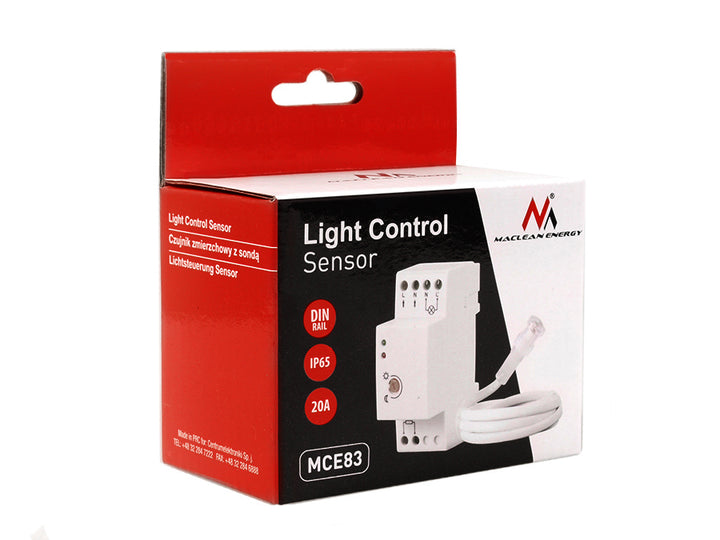Interruttore Crepuscolare DIN 3000W Maclean MCE83 Risparmio Energia Elettrica