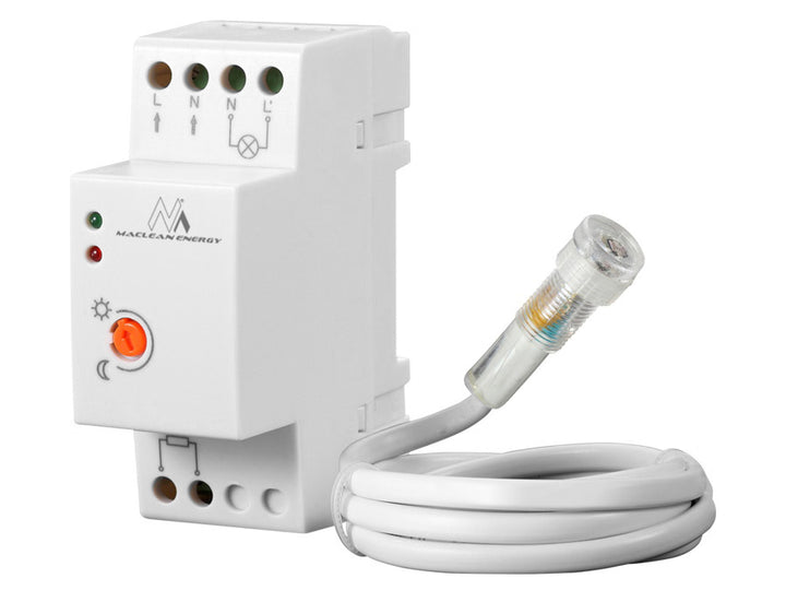 Interruttore Crepuscolare DIN 3000W Maclean MCE83 Risparmio Energia Elettrica