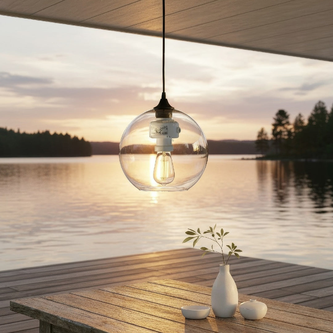 Portalampada Maclean, E27, max. 100W, con sensore crepuscolare, timer, bianco, MCE21W