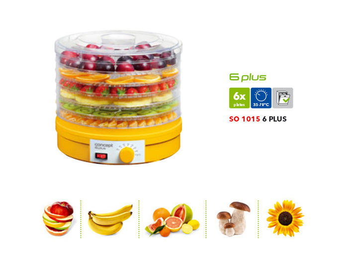 Essicatore Frutta Verdura Fungi Erba 6 Contenitori Concept SO1015