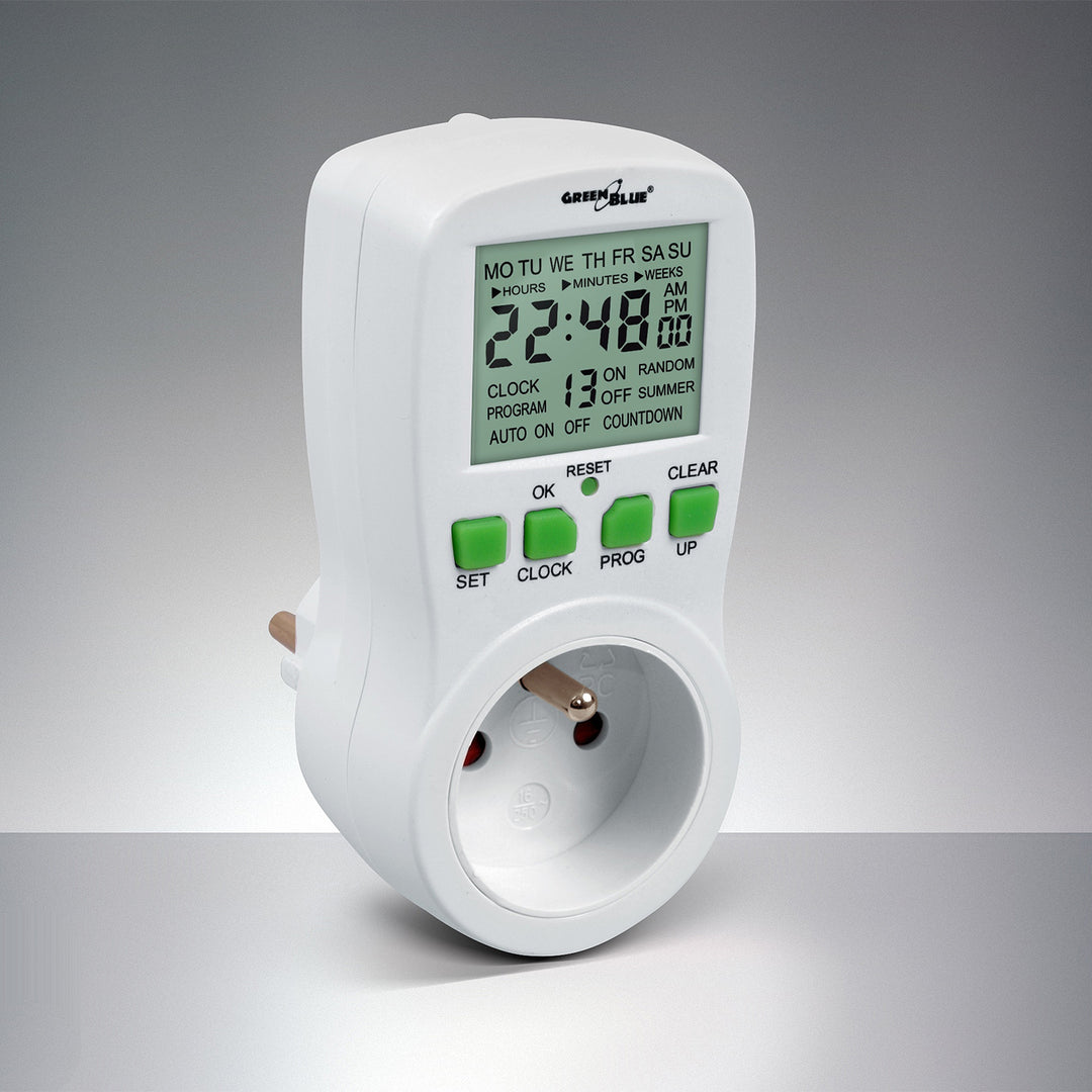 Timer tempo  presa GreenBlue  GB107 colore  bianco