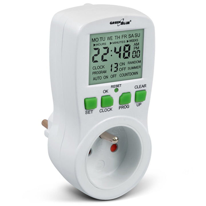 Timer tempo  presa GreenBlue  GB107 colore  bianco