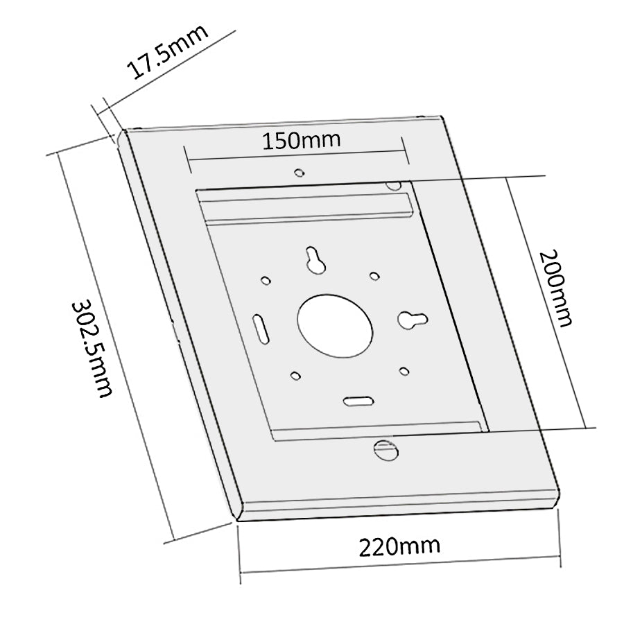 Maclean MC-676 Supporto Tablet Antifurto per iPad 2/3/4/Air/Air2