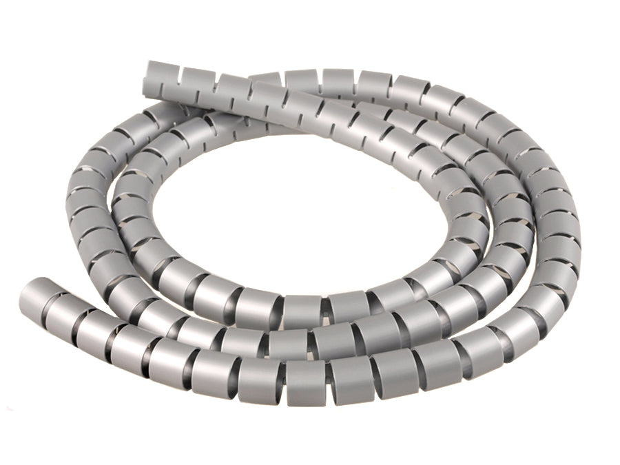 Copricavo Spirale Maclean MCTV-676S per Fili Flessibile Argento 2 m Colori Nero/Argento