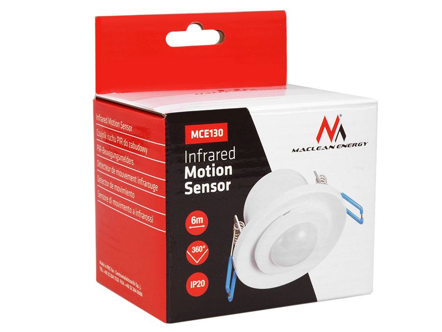 Rilevatore Movimento Sensore PIR 360 Gradi Maclean MCE130