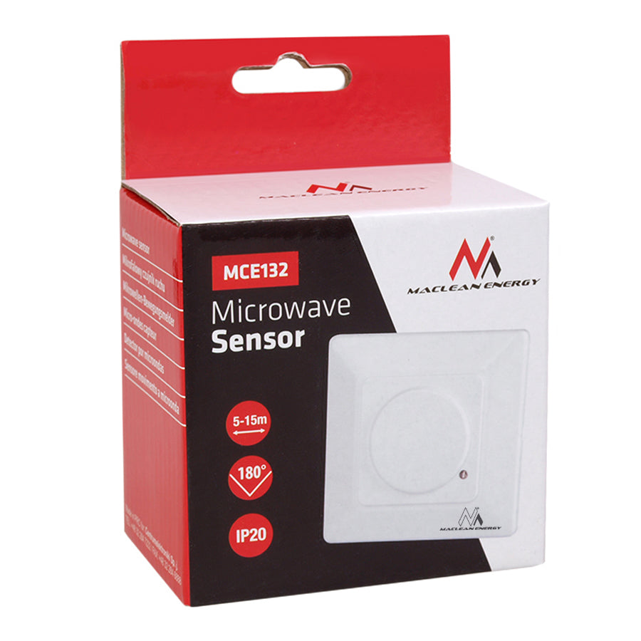 Sensore Rivelatore di Movimento a Microonda 5m-15m Maclean MCE132