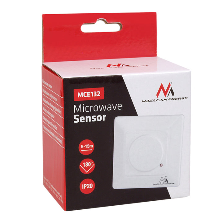 Sensore Rivelatore di Movimento a Microonda 5m-15m Maclean MCE132