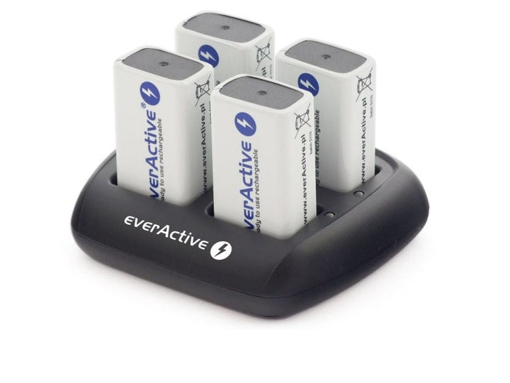 Caricabatterie Pile Ricaricabili Portatile 9 V EverActive NC-109