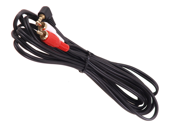 Cavo mini jack angolato Maclean da 3,5 mm, 2RCA, 3 m, nero, MCTV-825