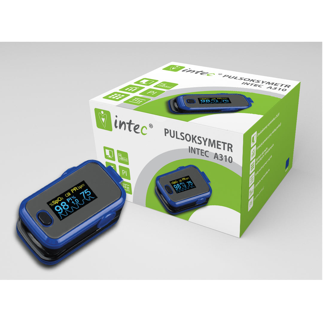 Pulsossimetro Intec A310 - misurazione del polso e della saturazione Display OLED