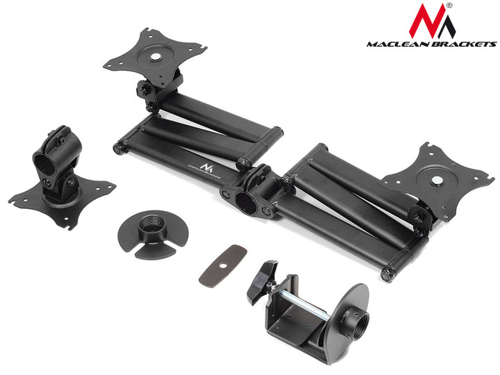 Supporto Da Tavolo Per Tre Monitor 13"-27" 8kg, Vesa 75x75 e 100x100 Maclean MC-691