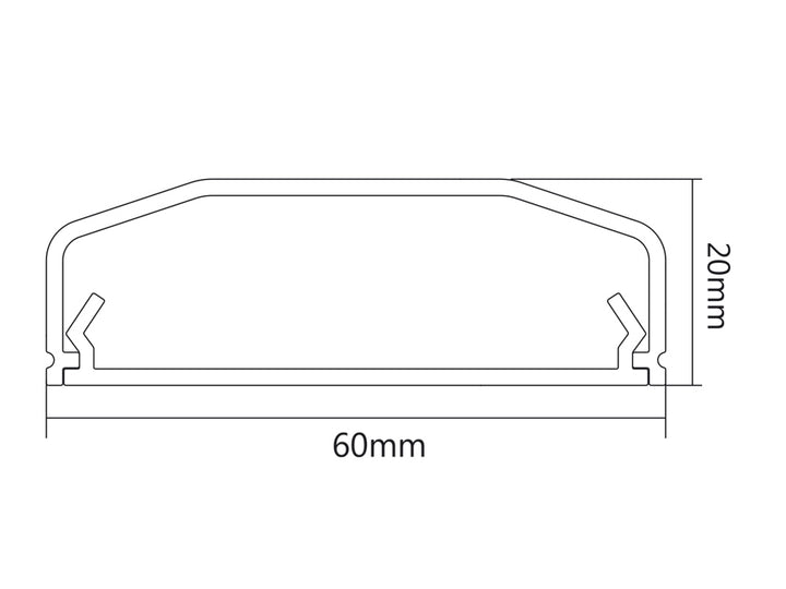 Striscia copricavo Maclean, sistema, plastica 60x20x750mm, MC-695 W