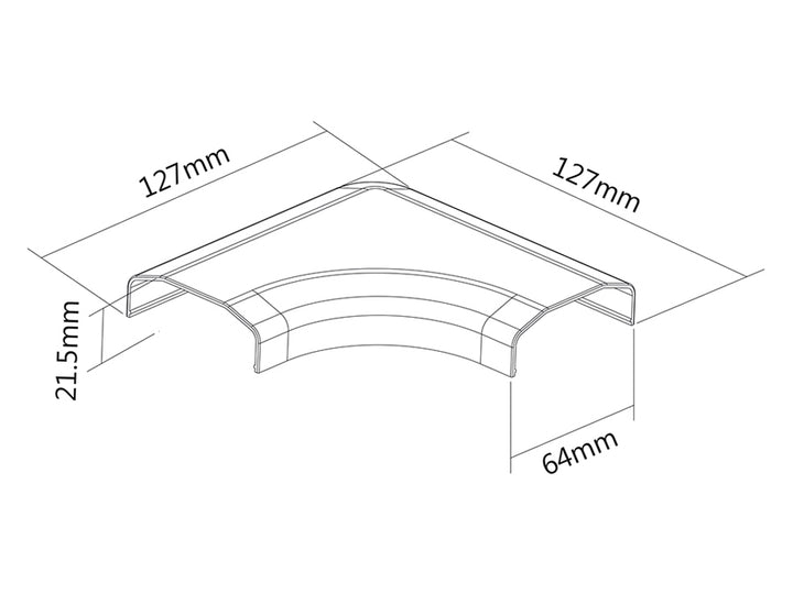 Copertura per sistema in plastica cavo 127 x 127 x 21,5 mm Maclean MC-697 W