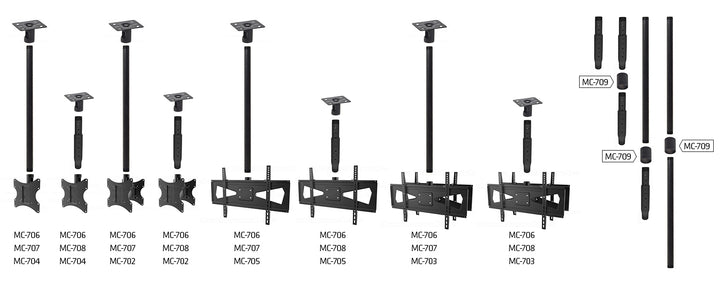 Piastra per montaggio TV Maclean MC-706 50kg PROFI MARKET SYSTEM