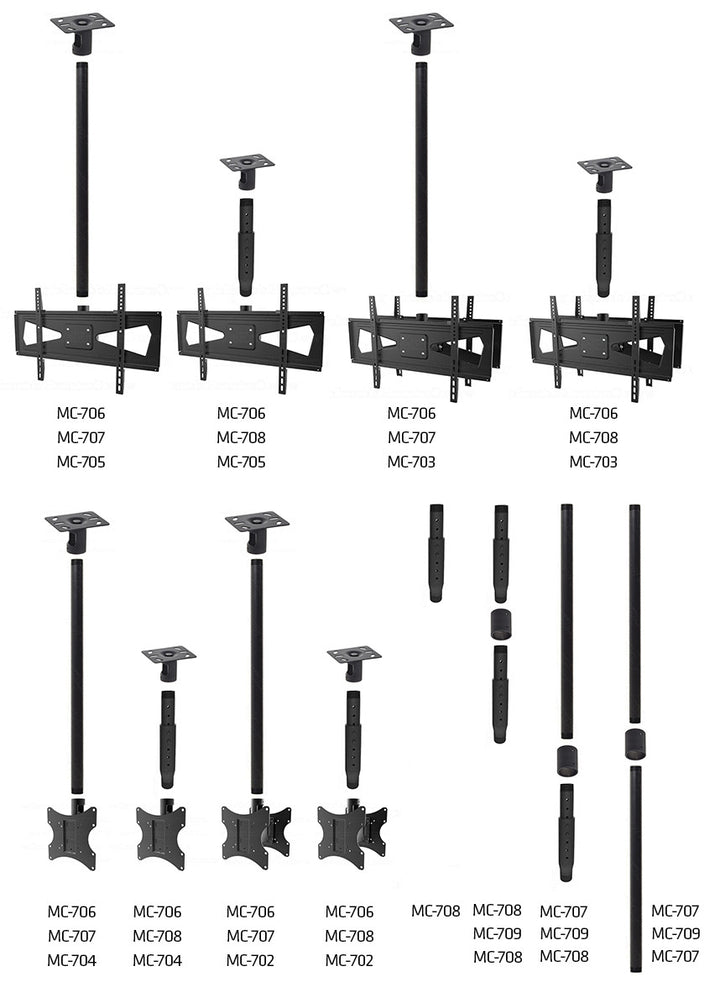 Piastra per montaggio TV Maclean MC-706 50kg PROFI MARKET SYSTEM