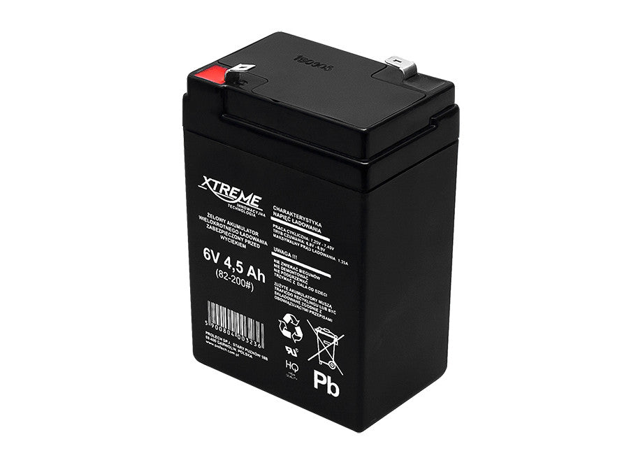 Batteria Gel 6V 4.5Ah Xtreme Senza Manutenzione AGM Allarme Giocattoli Prodotti Medici