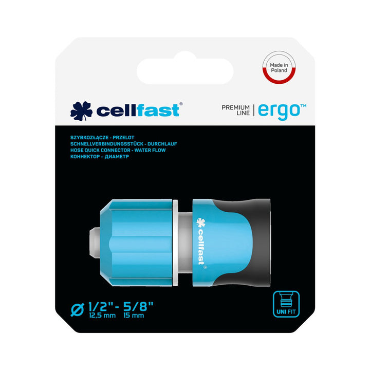 Connettore rapido attraverso 1/2" 5/8'' Cellfast Ergo 53-130