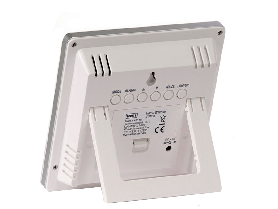 Stazione meteorologica wireless GreenBlue con DCF, bianca, GB521W