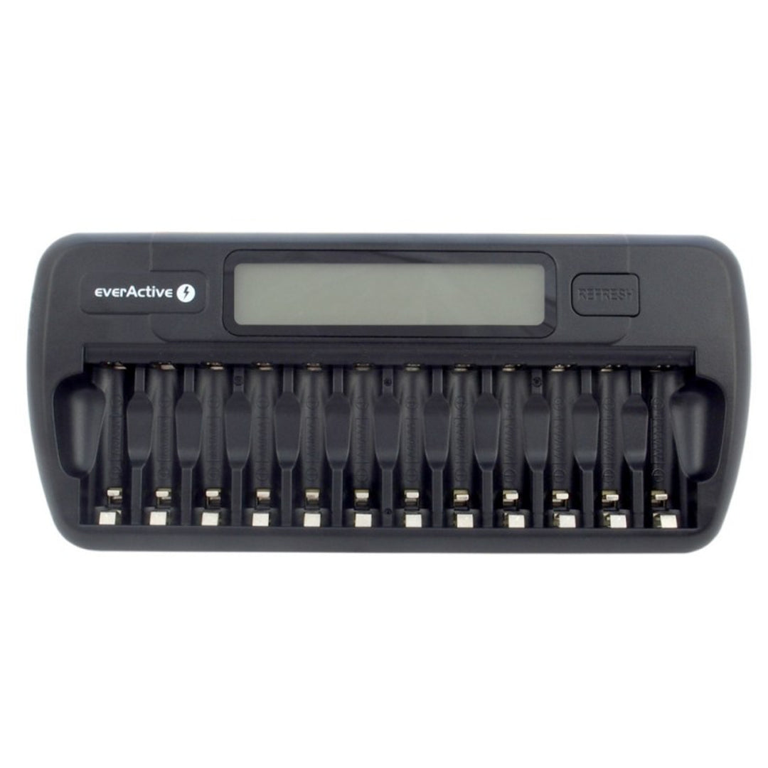 Caricabatterie professionale everActive NC-1200 da 12 batterie
