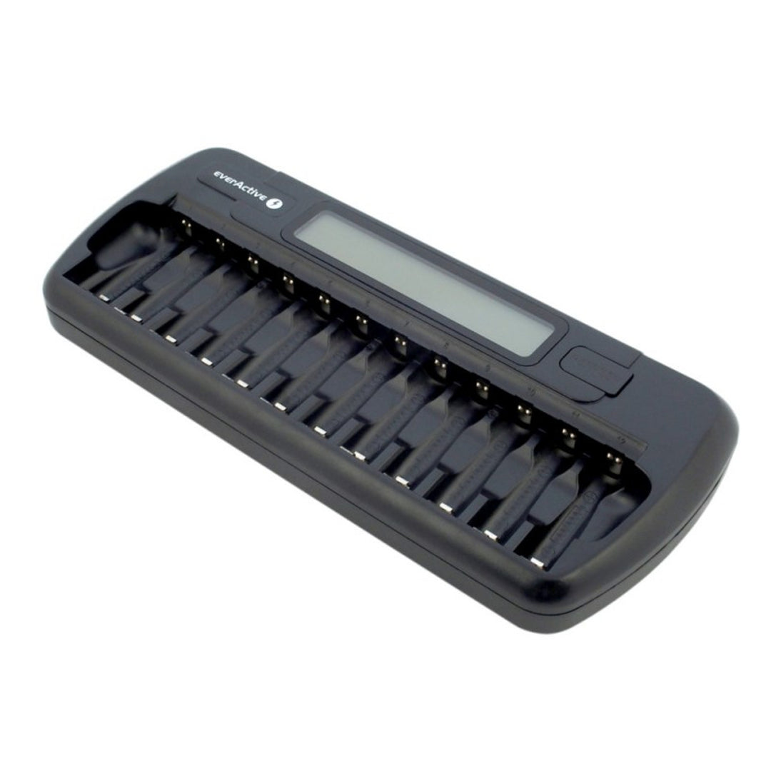 Caricabatterie professionale everActive NC-1200 da 12 batterie