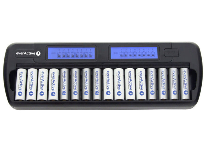 Caricabatteria Professionale everActive NC-1600 a 16 batterie