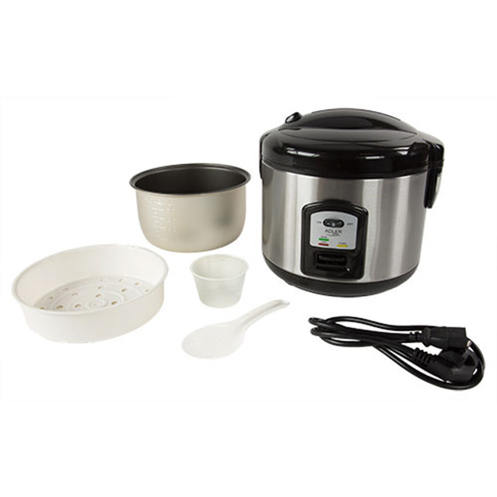 Fornello per riso 1,5 L in acciaio INOX/NERO 1000 W ADLER AD6406