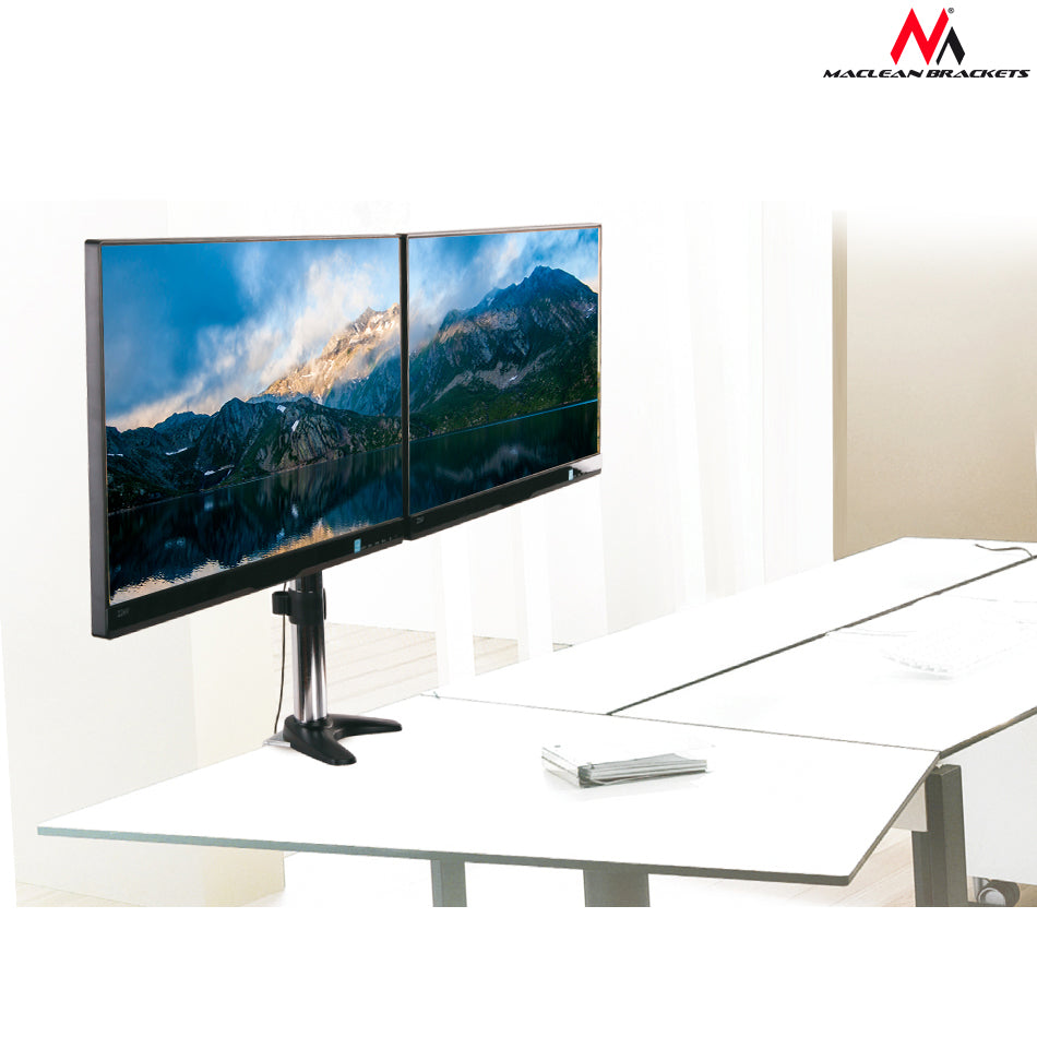 Supporto Staffa per Due Monitori 13"-27" 8 kg Maclean MC-714