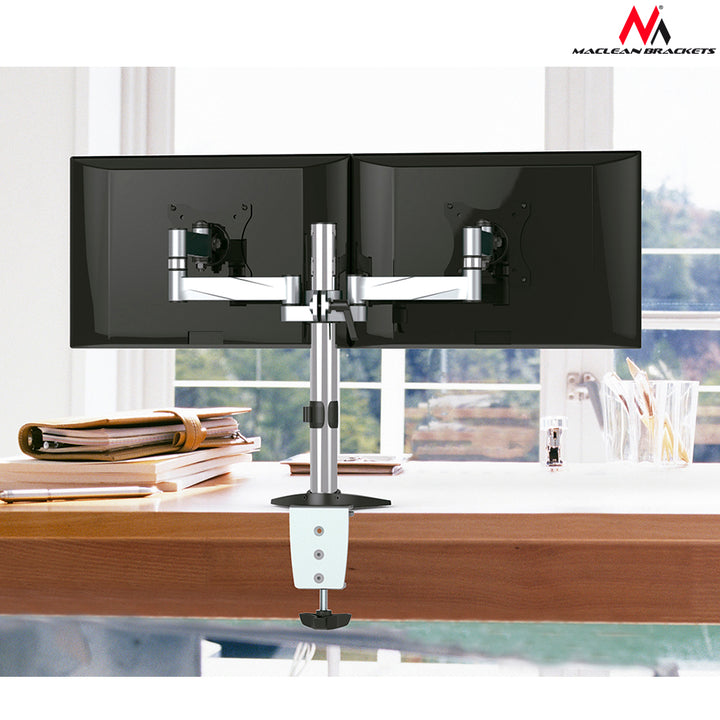 Supporto Staffa per Due Monitori 13"-27" 8 kg Maclean MC-714