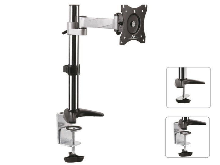 Supporto da tavolo Maclean per monitor LCD, max VESA 100x100, 8 kg, alluminio, MC-717