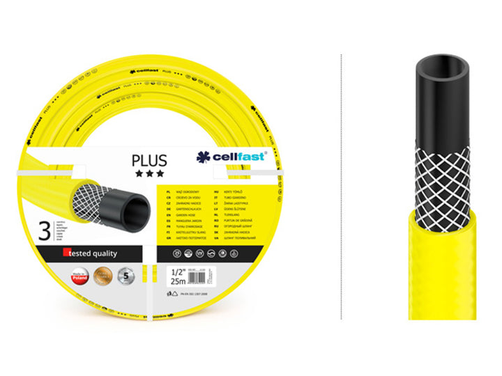 Tubo da giardino a 3 strati resistenteCellfast Plus 1/2" 25m