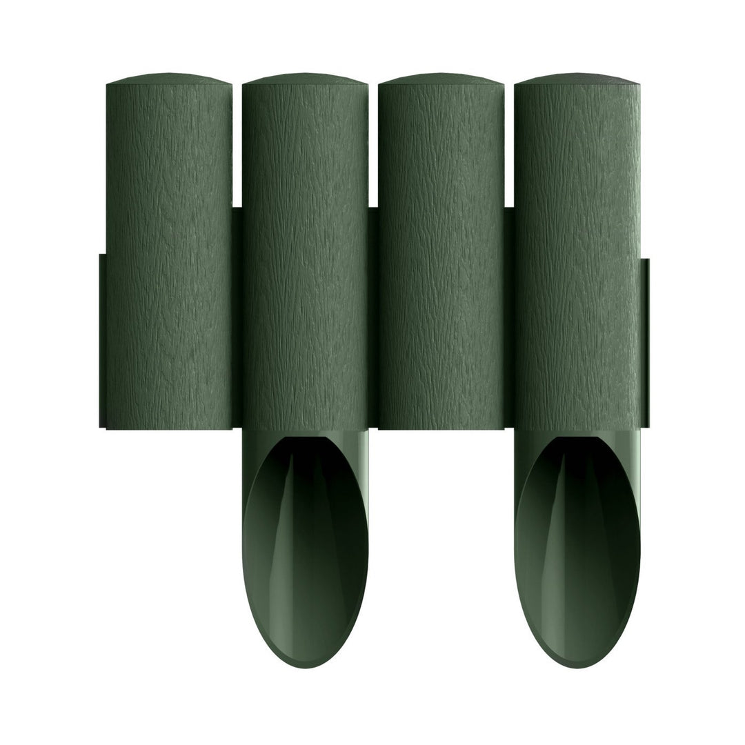 Staccionata da giardino Cellfast, effetto legno, resistente al gelo, lunghezza 2,3 m, colore verde, 34-033