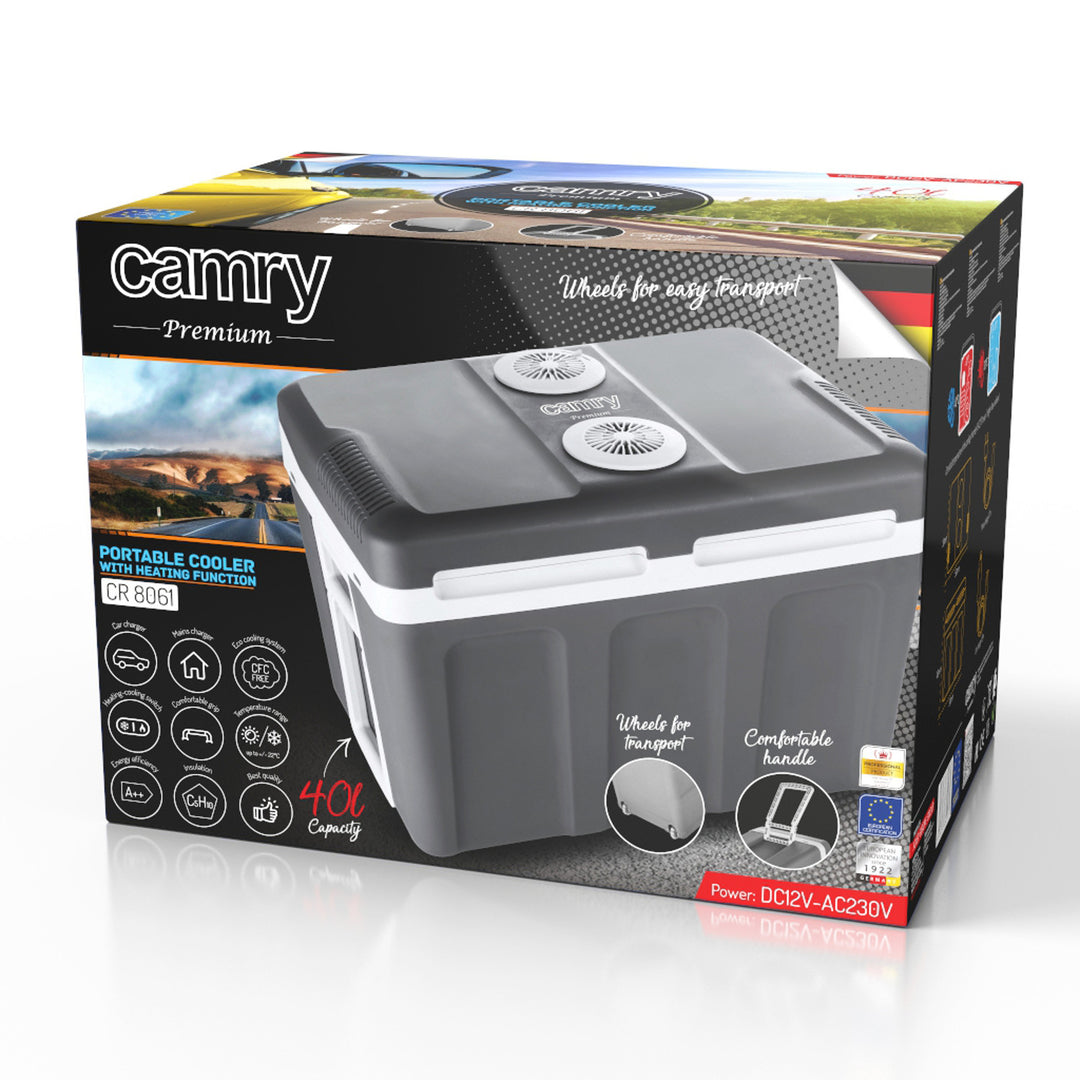 Frigorifero turistico Camry, riscaldamento e raffreddamento, capacità 40 l, CR 8061