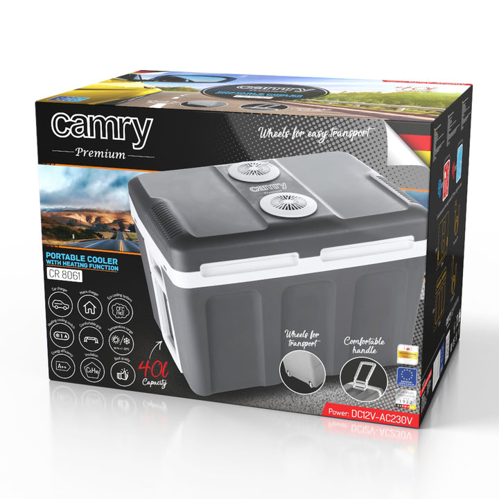 Frigorifero turistico Camry, riscaldamento e raffreddamento, capacità 40 l, CR 8061
