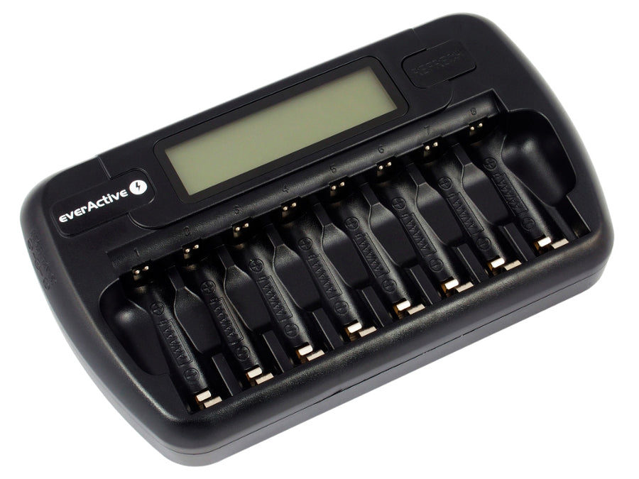 Caricabatterie professionale everActive NC-800 da 8 batterie