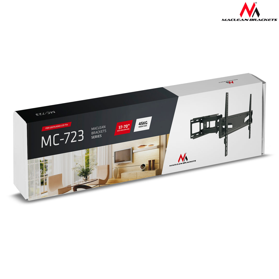 Supporto da parete universale Maclean per TV o monitor LCD con schermo da 37" a 80" MC-723